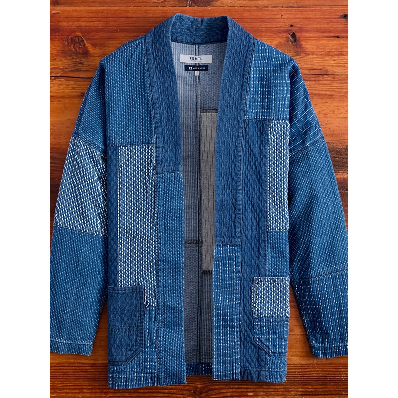 Patchwork Haori Jacket in Indigo 3-Year Wash
