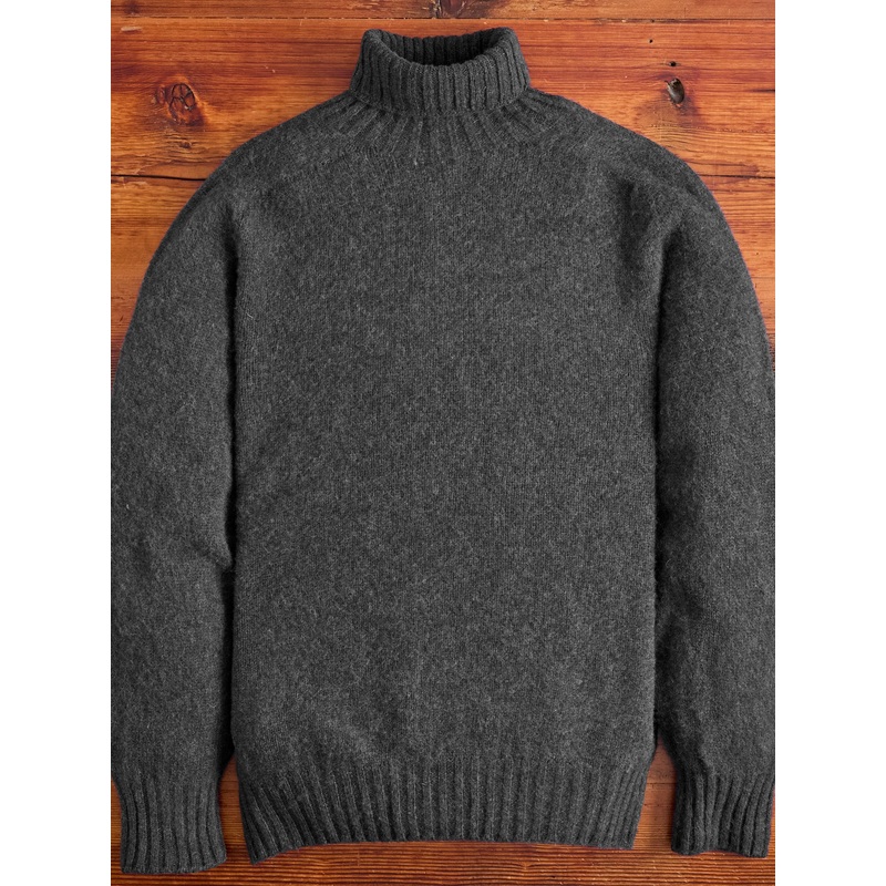 “Sylvester” Wool Turtleneck Sweater in Oxford