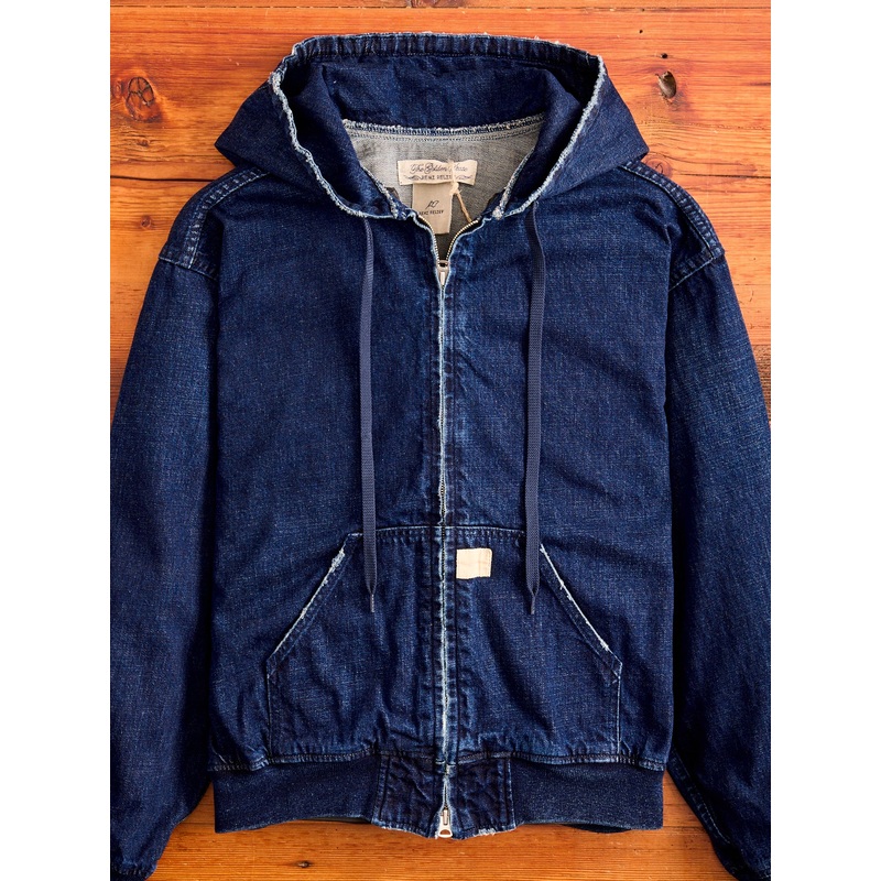 Denim Zip Jacket  in Washed Indigo