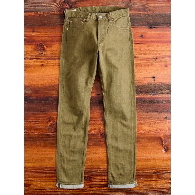 MXJE1207 “British Army Green” 10.5oz Selvedge Denim – Slim Tapered Fit