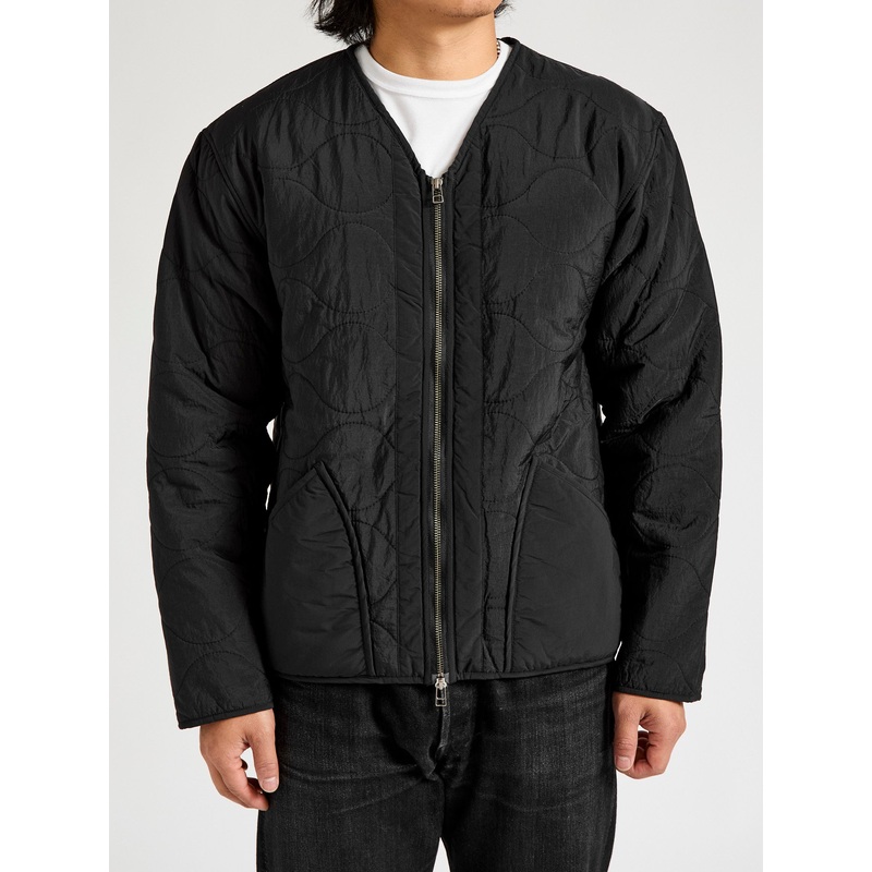 Sherpa Zip Liner Jacket in Black