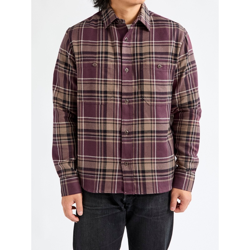 Utility Flannel in Burgundy Oak Plaid