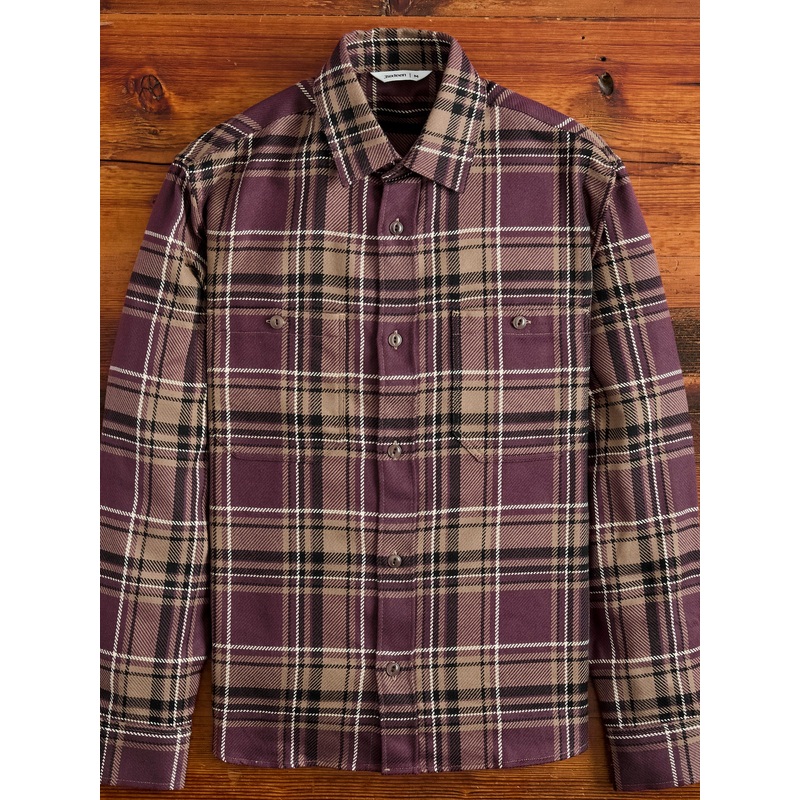 Utility Flannel in Burgundy Oak Plaid