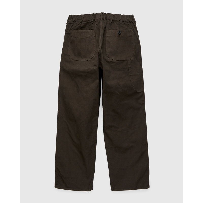 Wide Fit French Work Pants in Coffee Brown