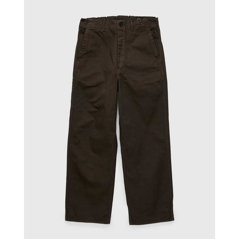 Wide Fit French Work Pants in Coffee Brown