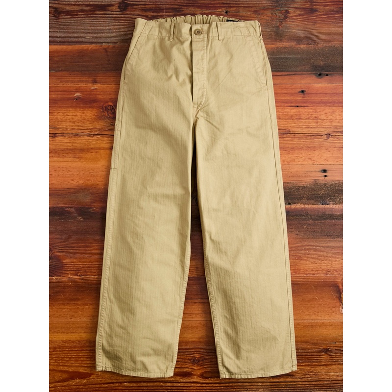 Wide Fit French Work Pants in Khaki