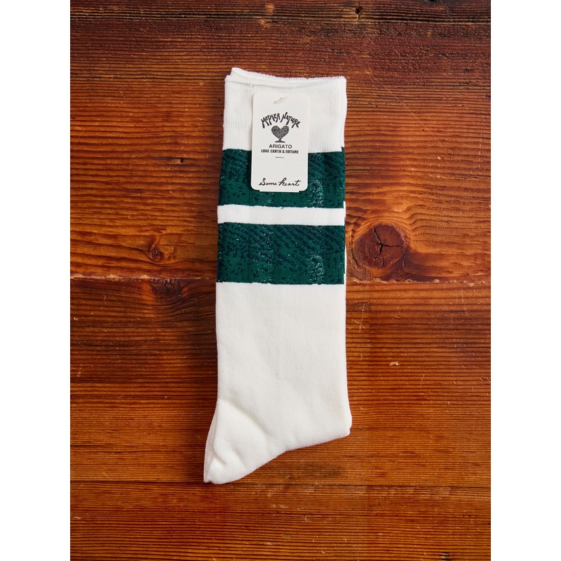 “Wind Flow” Pile Socks in White