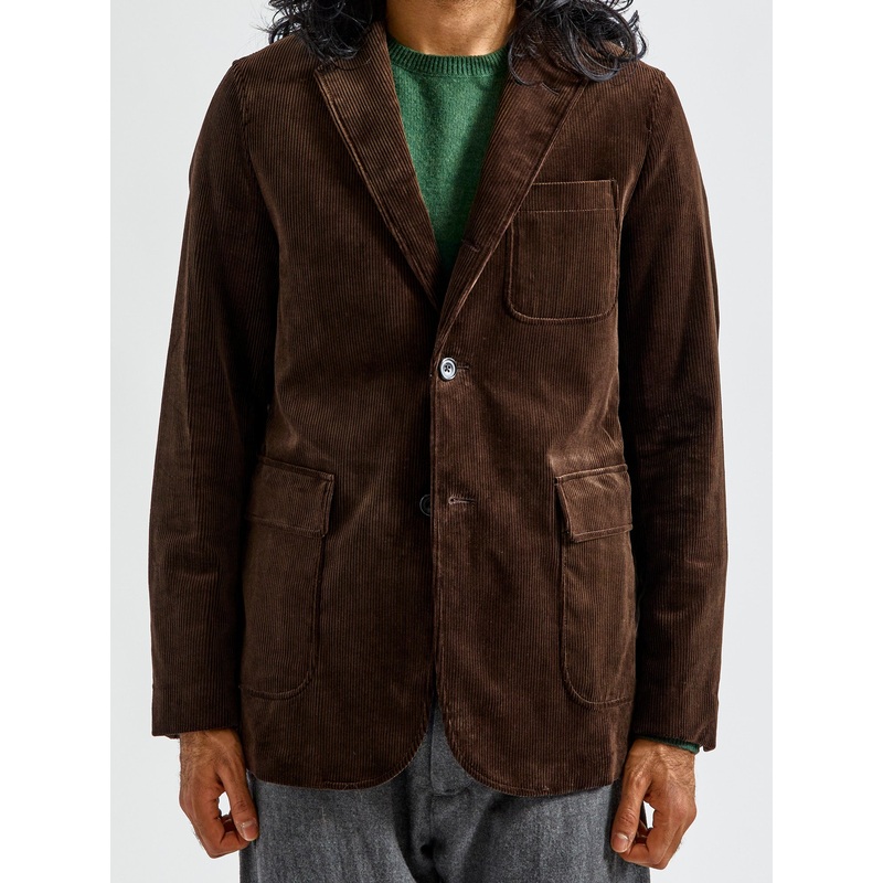 3B Comfort Corduroy Jacket in Dark Brown