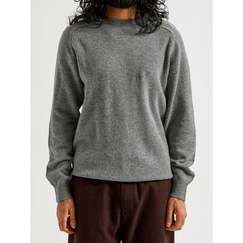 9G Crewneck Knit Sweater in Grey