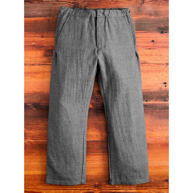 Cotton Wool Easy Pants in Charcoal Grey
