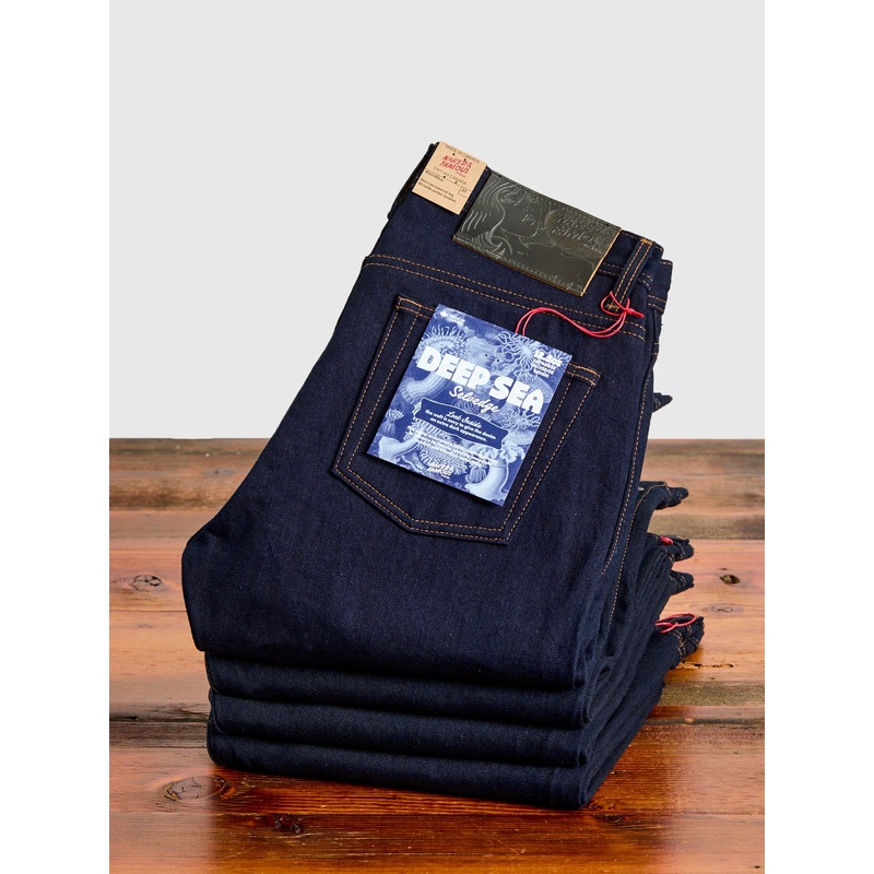 “Deep Sea Selvedge” 12.5oz Double Indigo Selvedge Denim – Weird Guy Fit