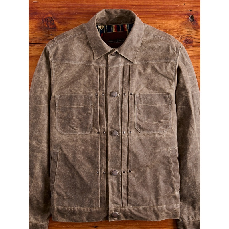 Waxed Canvas Riders Jacket in Oak