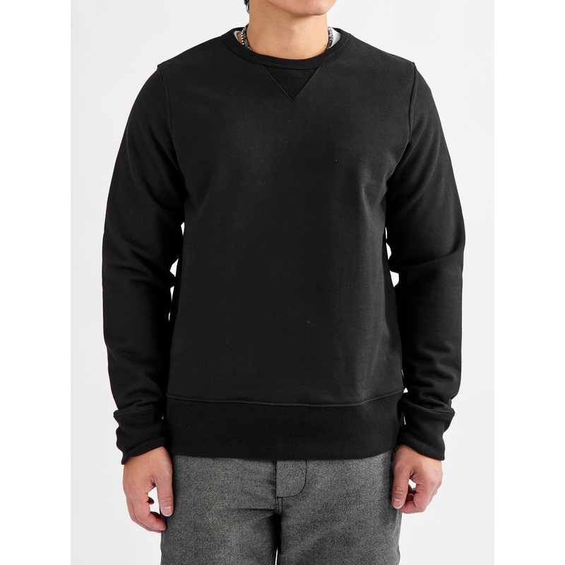 3S48 “Good Originals” Heavyweight Loopwheel Sweatshirt in Deep Black