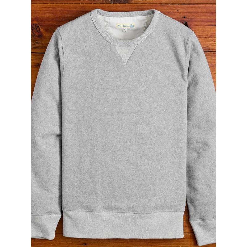 3S48 “Good Originals” Heavyweight Loopwheel Sweatshirt in Melange Grey