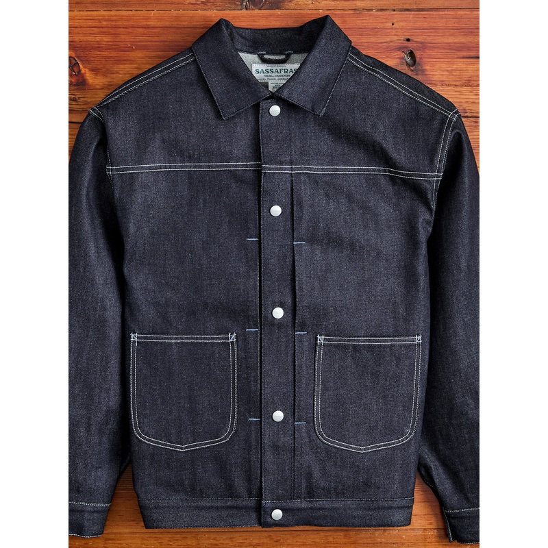 13oz Slub Denim Gardeners Jacket in Indigo