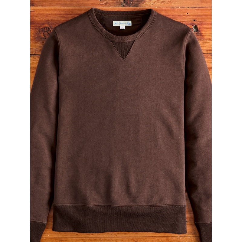 3S48 “Good Originals” Heavyweight Loopwheel Sweatshirt in Coffee