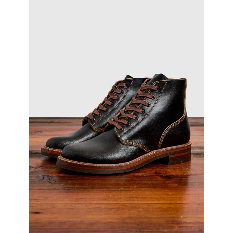 M-43 Service Shoe Boot in Horween Waxed Flesh Dark Brown