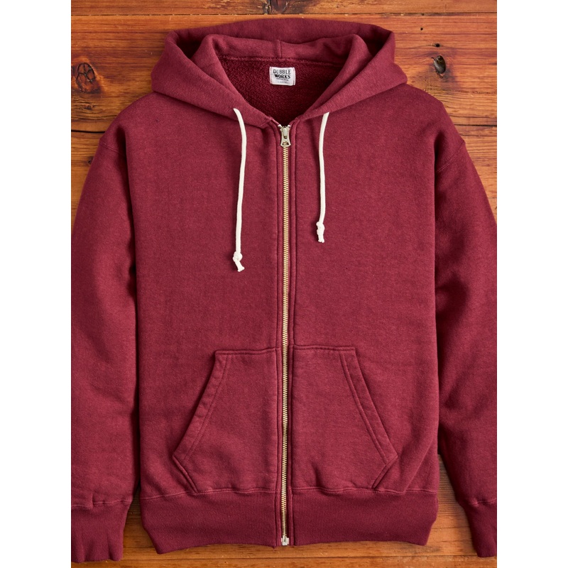 Tsuriami Loopwheel Zip Hoodie in Burgundy