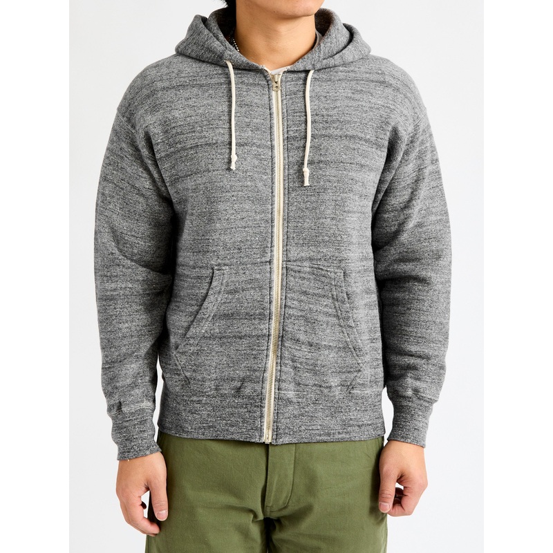 Tsuriami Loopwheel Zip Hoodie in Heather Charcoal