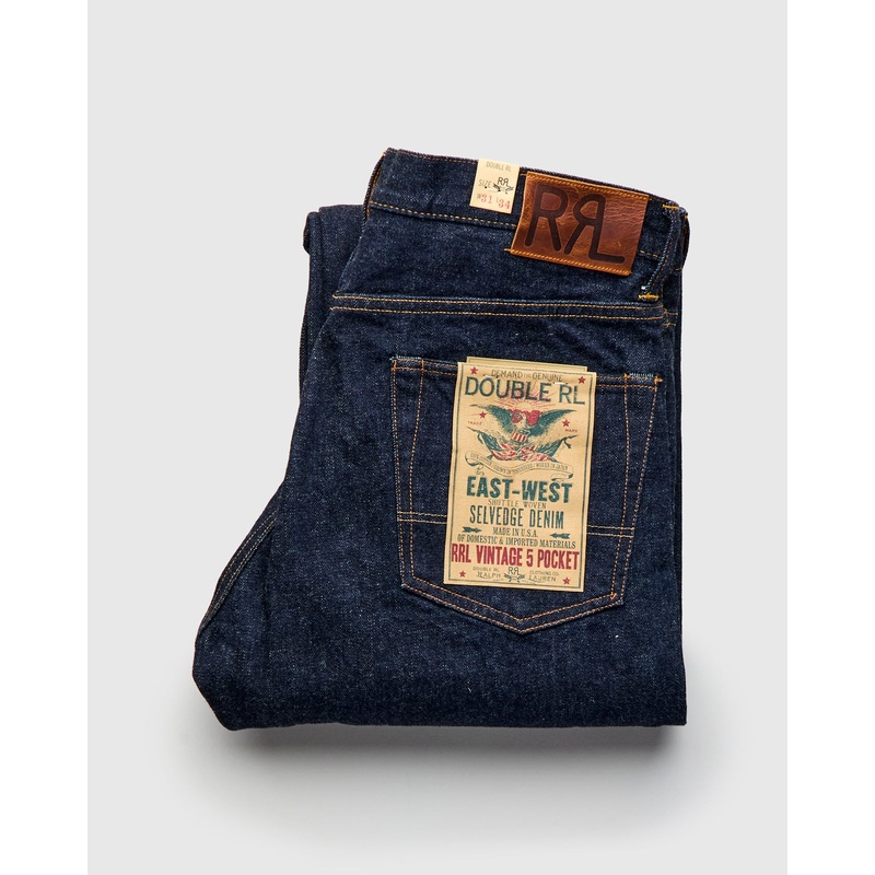 “East-West” 16oz Rinsed Selvedge Denim – Vintage 5-Pocket Full Straight Fit
