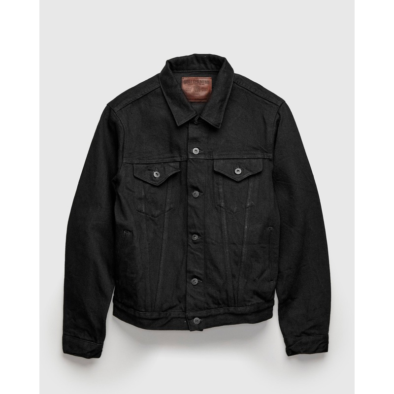 02527P-ZR-BKBK “Secret Denim” 20oz Black Selvedge Denim Jacket