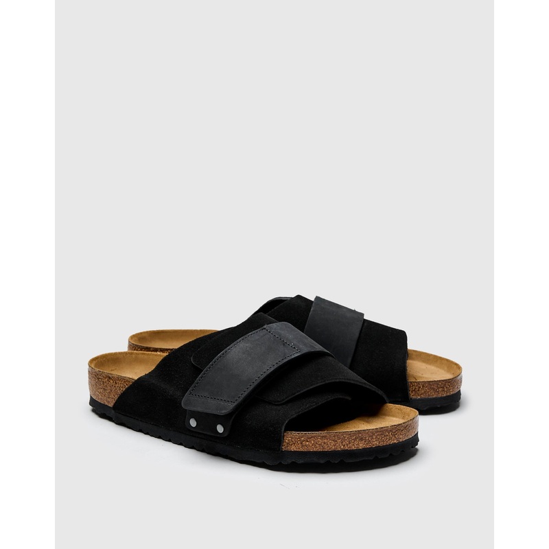 Kyoto Sandal in Black Suede Roughout