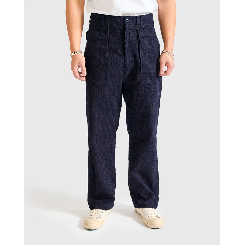 “No-Gi” Fatigue Pants in Indigo Heavyweight Sashiko