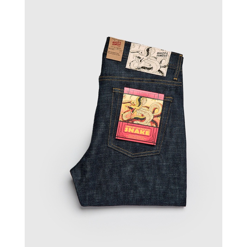 “Chinese New Year Snake” 12.5oz Selvedge Denim – Weird Guy Fit