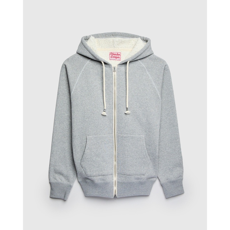 Super Looper Zip Hoodie in Heather Grey