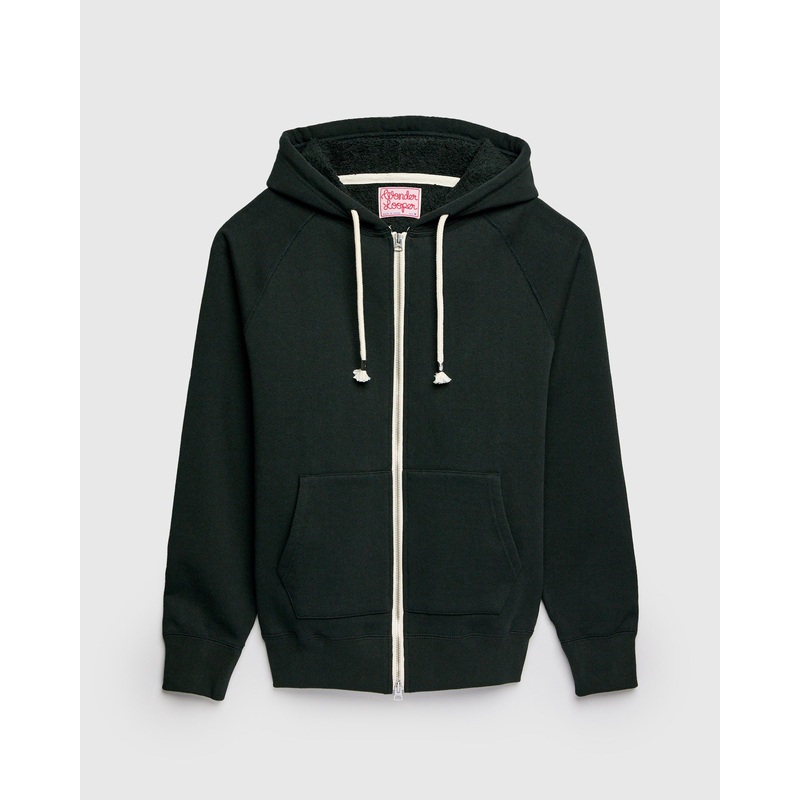Super Looper Zip Hoodie in Sumi Black