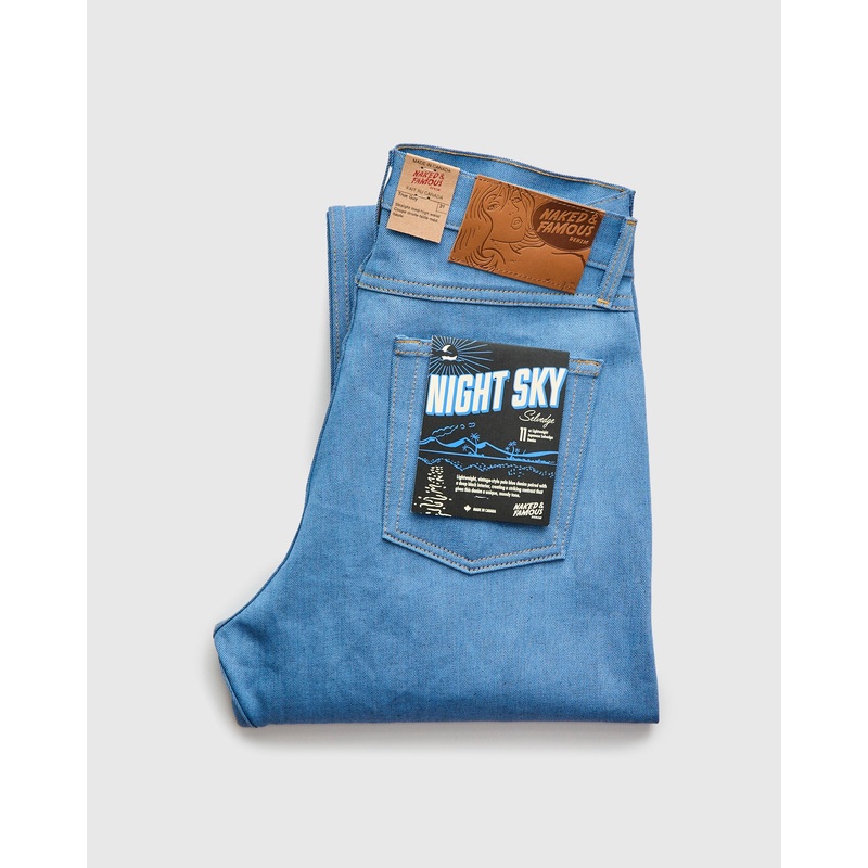 “Night Sky” 11oz Pale Indigo Selvedge Denim – True Guy Fit