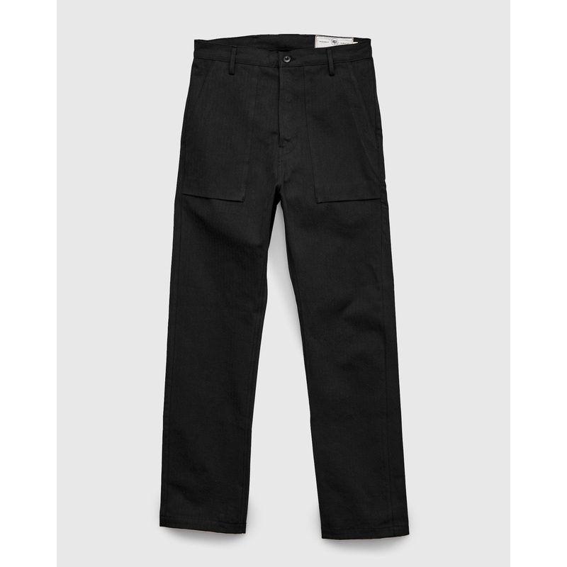 “Fatigue Pants” in 10oz Black Herringbone