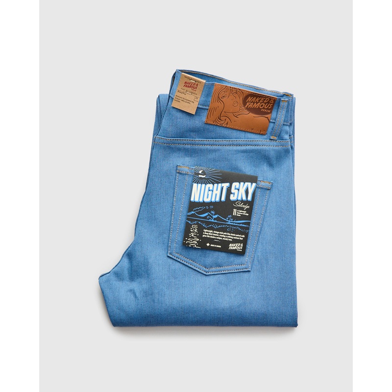 “Night Sky” 11oz Pale Indigo Selvedge Denim – Easy Guy Fit