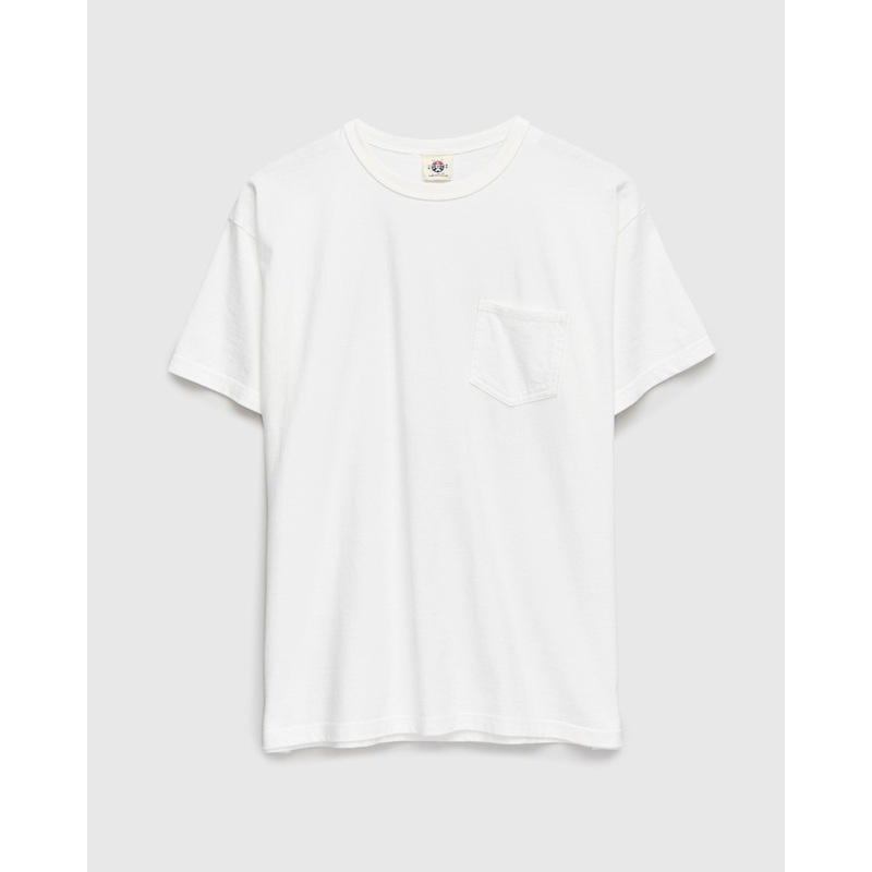 “Snake Slayer” Heavyweight Pocket T-Shirt in White