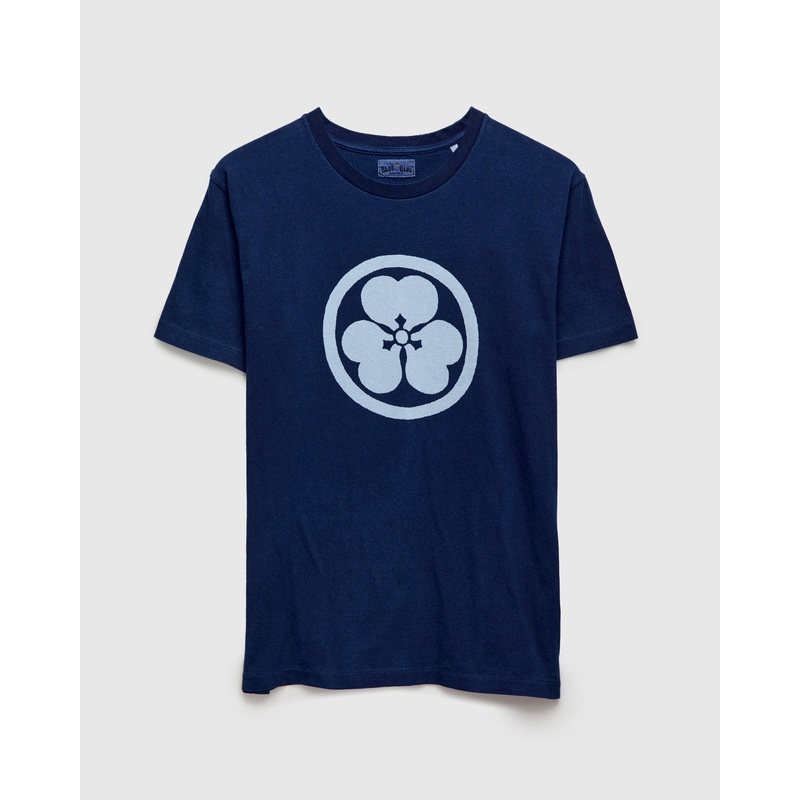 “Katabami” Bassen T-Shirt in Indigo