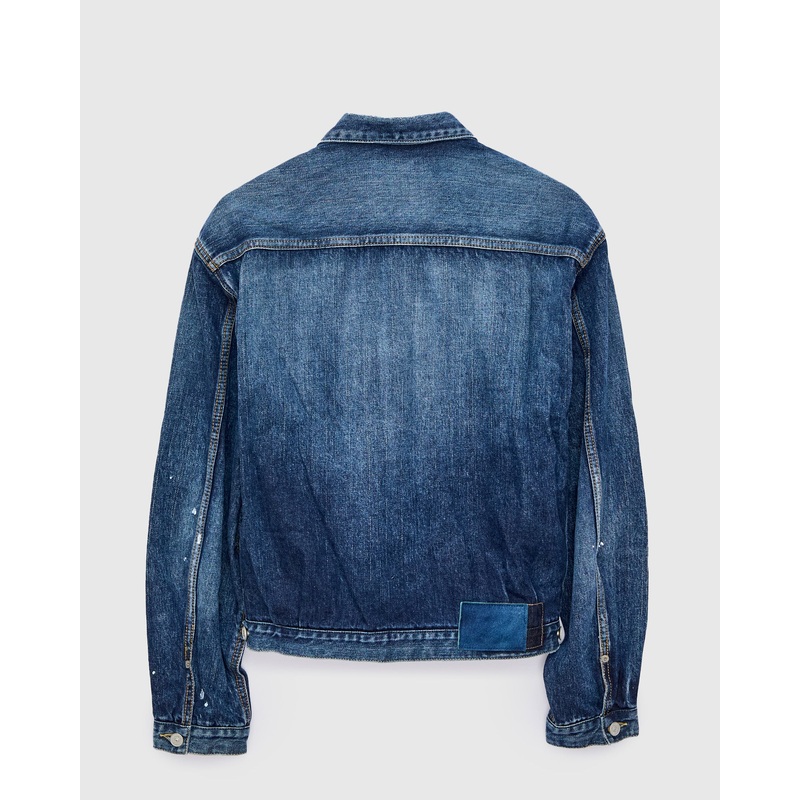 Social Sculpture 101X Damaged Denim JKT in 1010 Washed Indigo