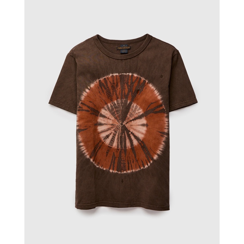 “Amami Dorozome” Shibori T-Shirt in Earth Brown