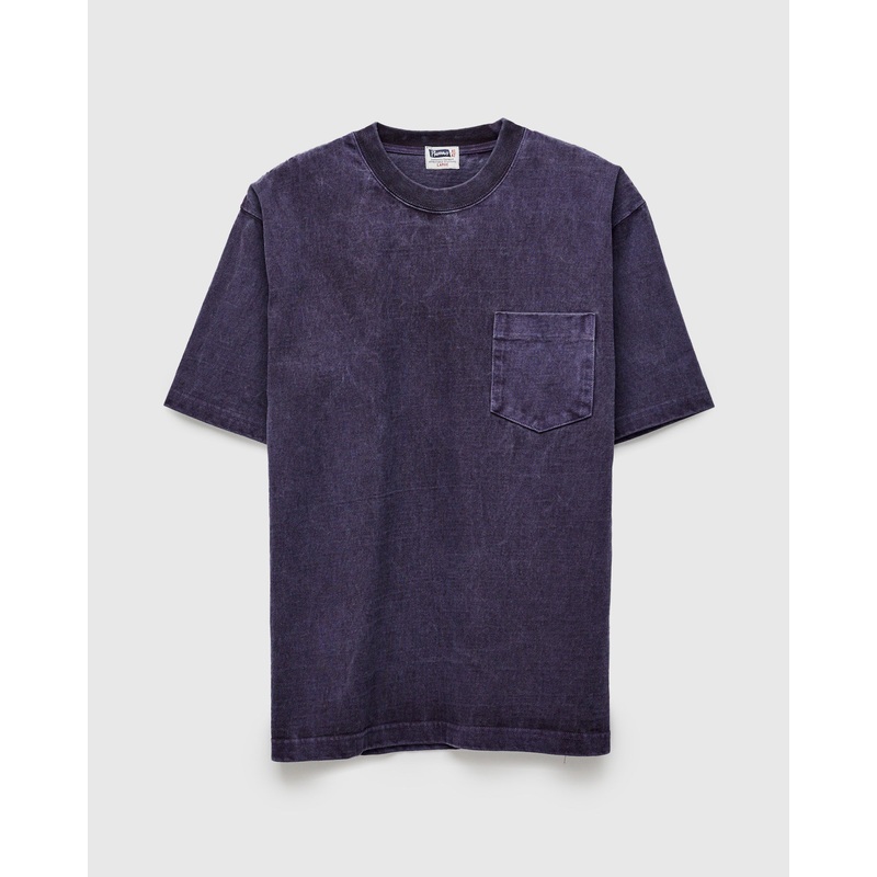 Heavyweight Pigment Dye Pocket T-Shirt in Faded Purple
