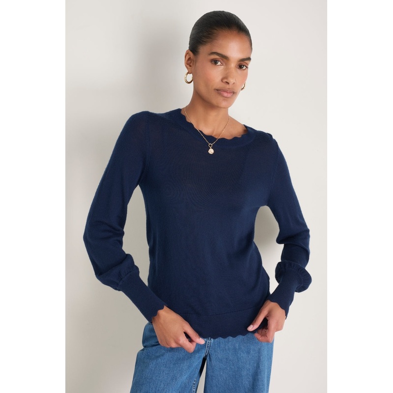 Fleurine Scallop Jumper – Midnight