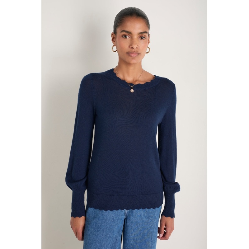 Fleurine Scallop Jumper – Midnight