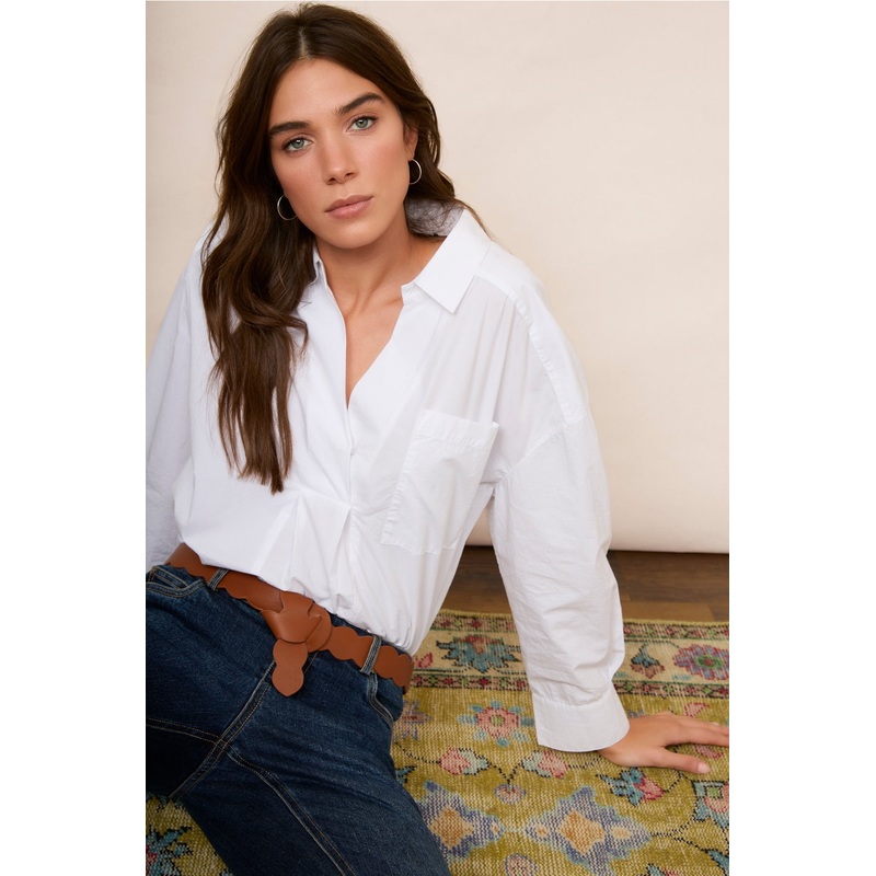 Scallop Wrap Leather Belt – Tan