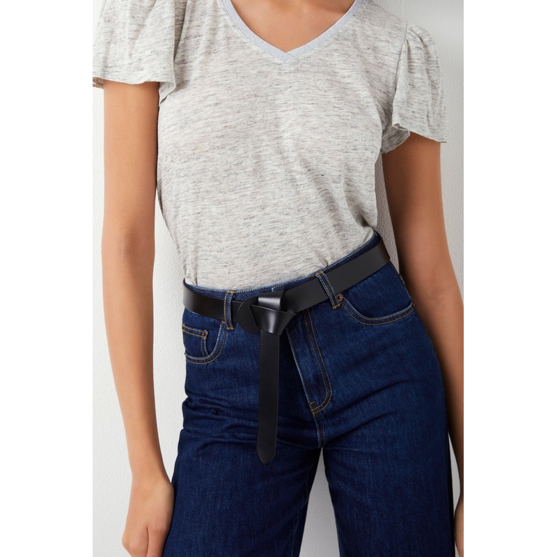 Wrap Leather Belt – Black