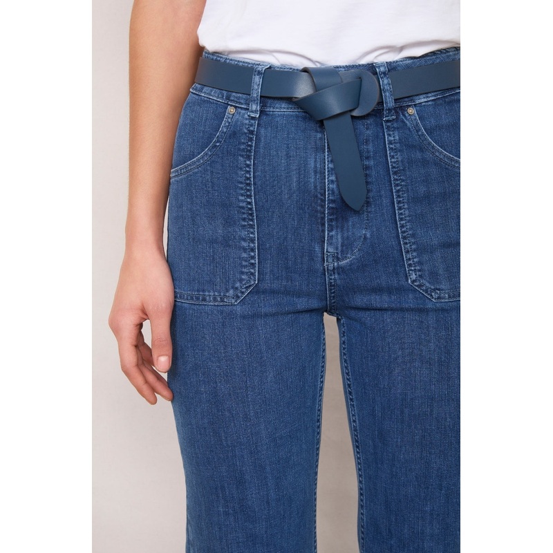 Wrap Leather Belt – Navy