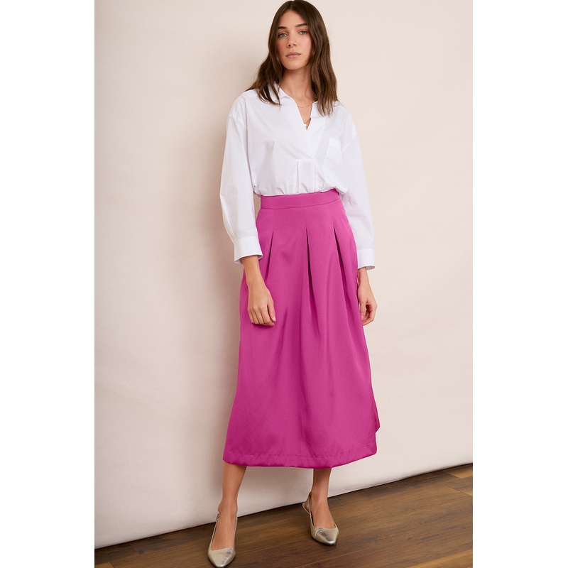 DB X Wyse Taffeta Skirt – Hot Pink