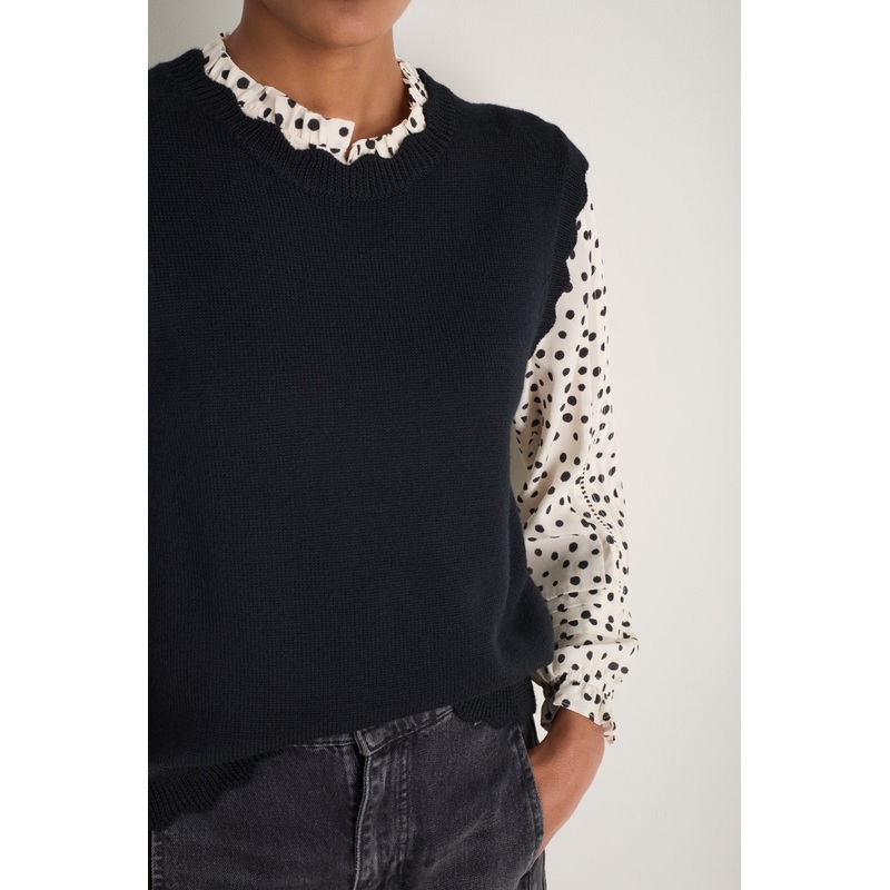 Fleurine Scallop Tank – Black