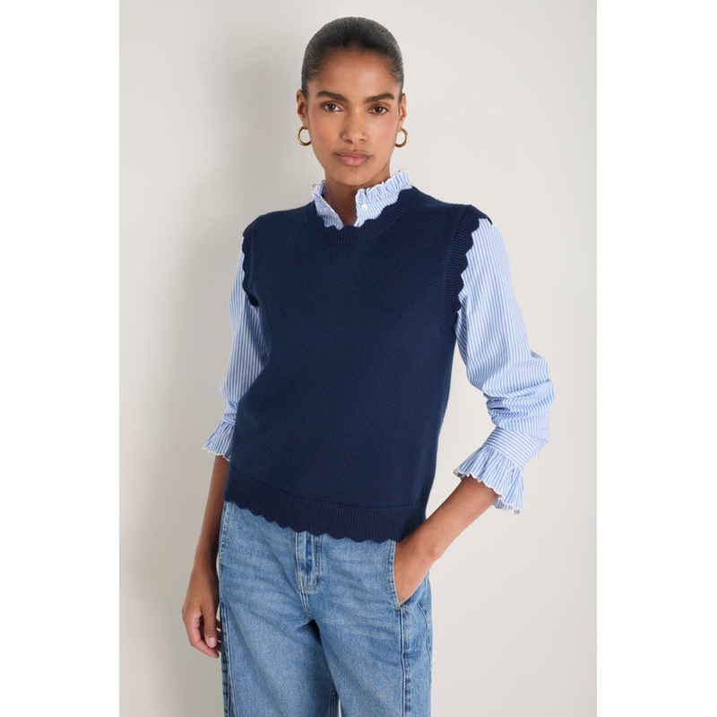 Fleurine Scallop Tank – Midnight