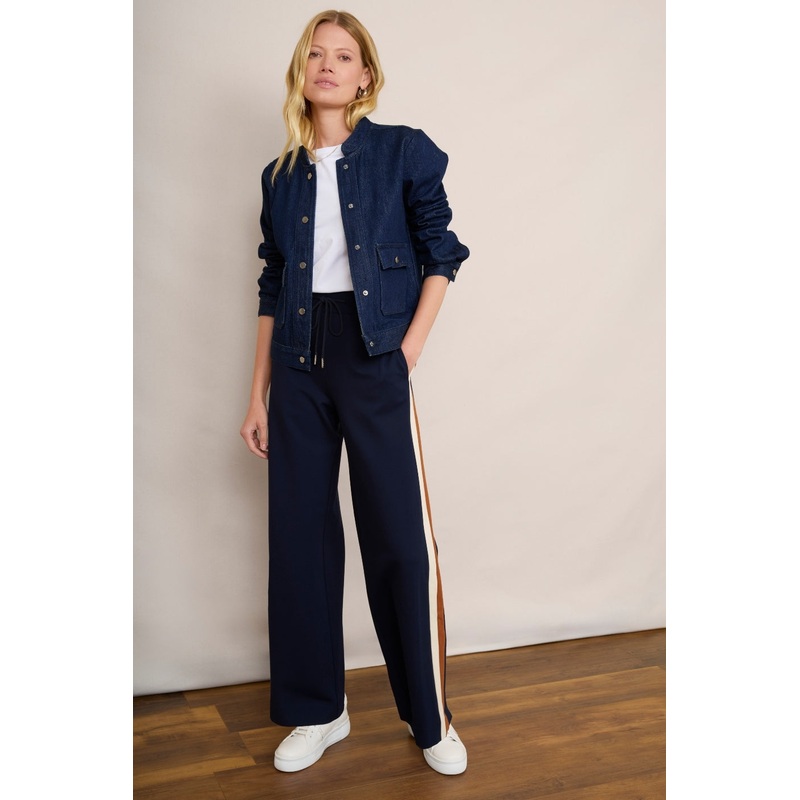 Penny Ponte Wide Leg Trouser – Deep Midnight