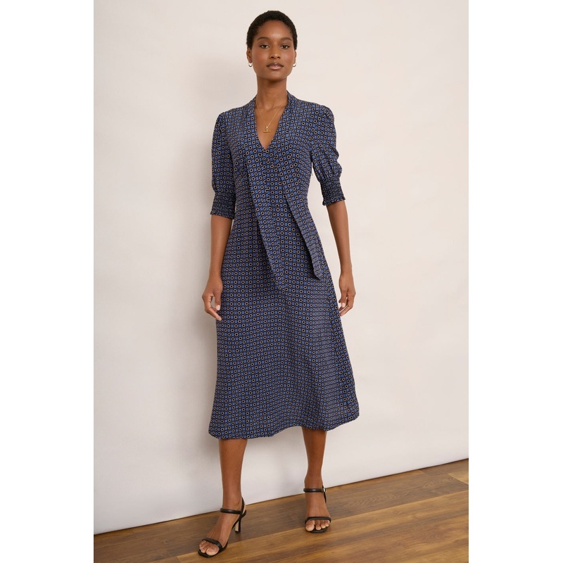 Tabatha Tea Dress – Midnight Geo