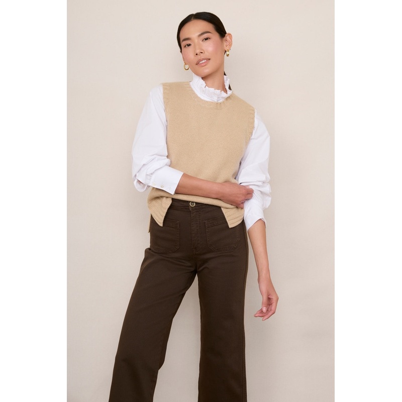 Allie Flare Cropped Jean – Chocolate