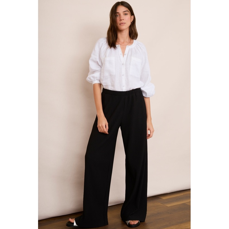 Ingrid Plisse Trouser – Black